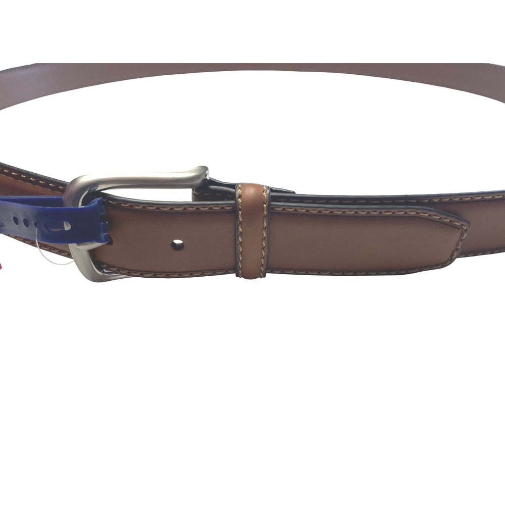 Tommy Hilfiger Brown Coated Leather Belt Vintage 90s Men's 54-56